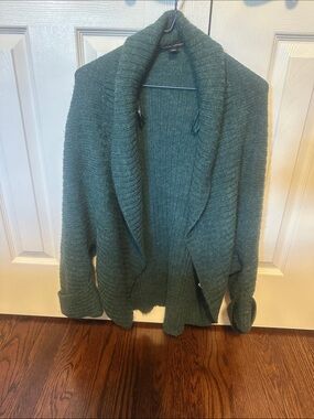 Banana Republic Forest Green Shawl Collar Open-Front Cardigan  size Medium/Large